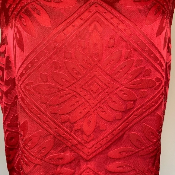 Max Studio Tunic Tank Red Women Boho Size Small to Medium Office - Picture 8 of 8